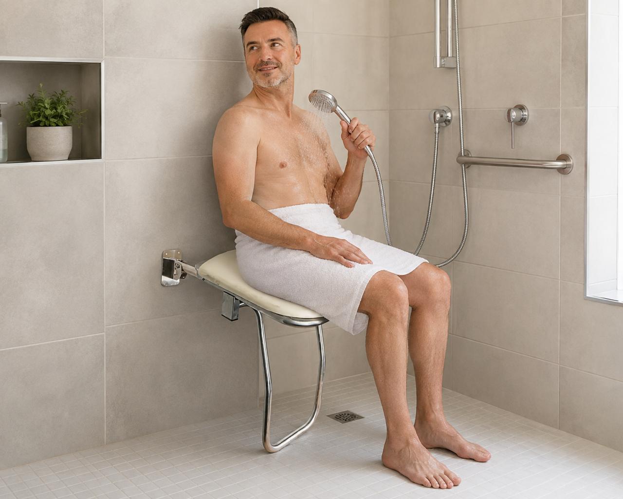 შშმ პირთა პლასტმასის საშხაპე სავარძელი/ DISABLED SHOWER SET / PLASTIC 45x40x43 cm